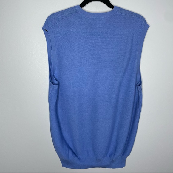 Polo Golf Ralph Lauren Vest Lightweight V-Neck Cotton Blue Men’s - Picture 4 of 5